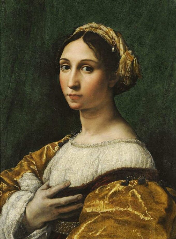 Retrato de una joven mujer – Raphaël (pintor) Rafael Sanzio 70x105