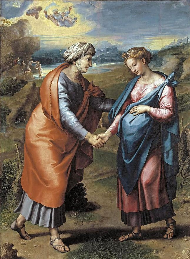 La visitación – Raphaël (pintor) Rafael Sanzio 70x105