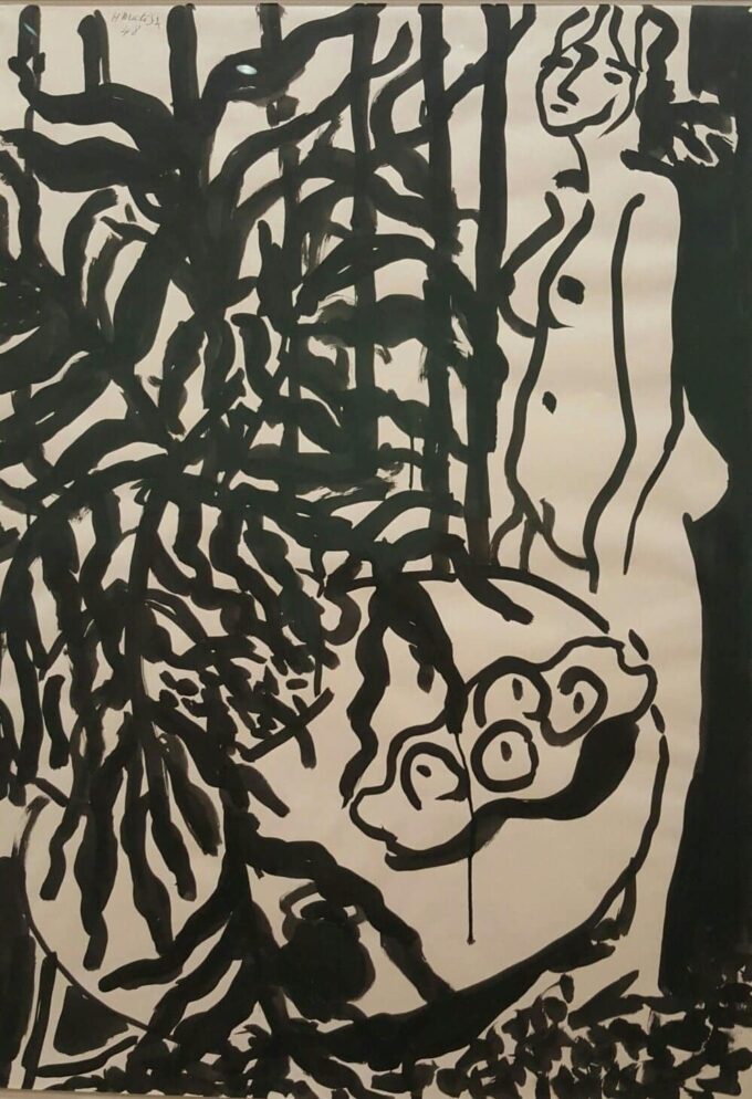 Composición con un desnudo de pie y un helecho negro – Matisse Henri Matisse 70x105