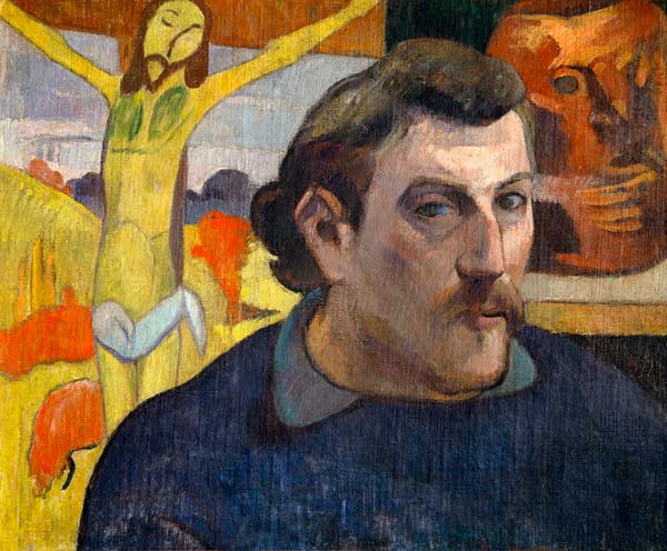 Autorretrato con Cristo amarillo – Paul Gauguin Paul Gauguin 85x75