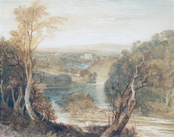 La rivière Wharfe con una vista lejana de la torre Barden – William Turner William Turner 85x75