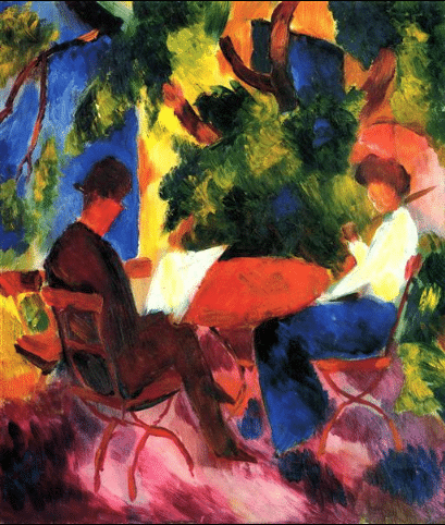 En la mesa del jardín – August Macke August Macke 70x85