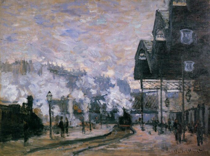 La Gare Saint-Lazare, vista exterior – Claude Monet Claude Monet 85x75