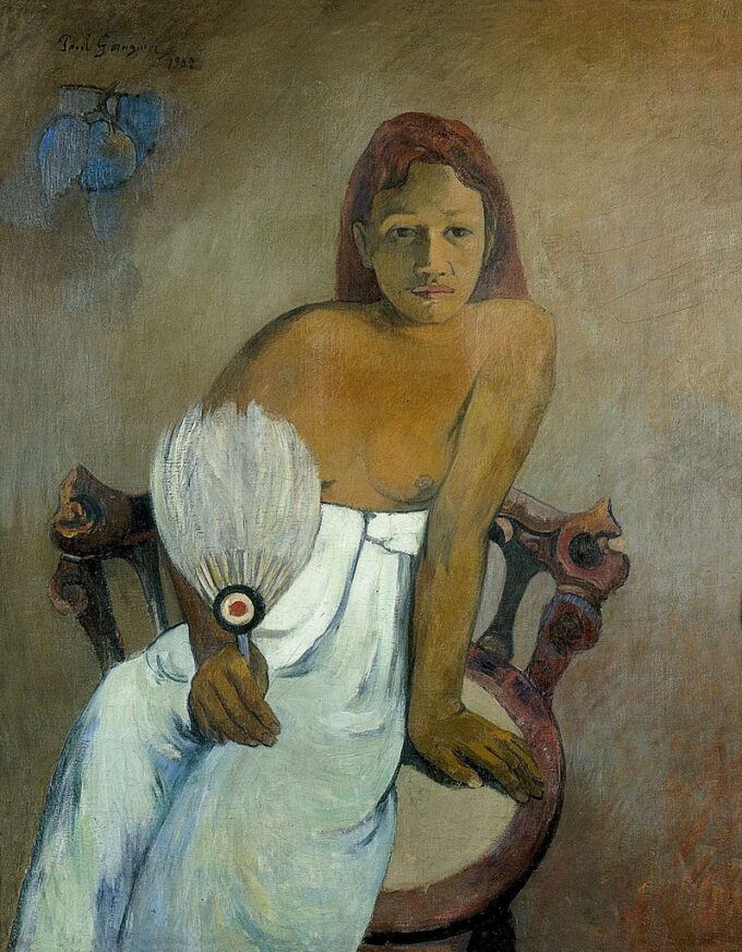 Chica con abanicos – Paul Gauguin Paul Gauguin 70x85