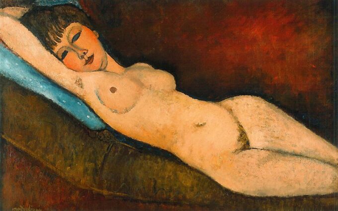 Nu Couché en el cojín azul – Amedeo Modigliani Amedeo Modigliani