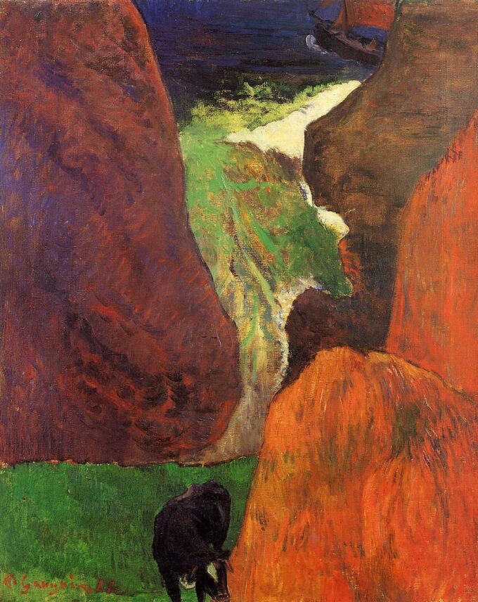 Paisaje con una vaca – Paul Gauguin Paul Gauguin 70x85