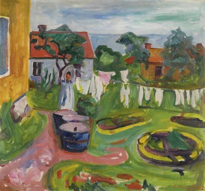 Ropa en una línea en Asgardstrand – Edvard Munch Edvard Munch 70x70