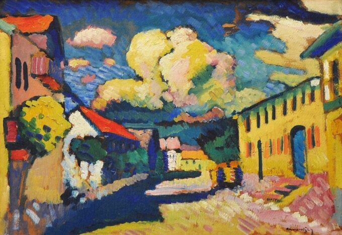 Rue en Murnau – Una calle de pueblo – Vassily Kandinsky Vasili Kandinski 105x70