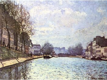 Vista del canal Saint-Martin – Alfred Sisley Alfred Sisley