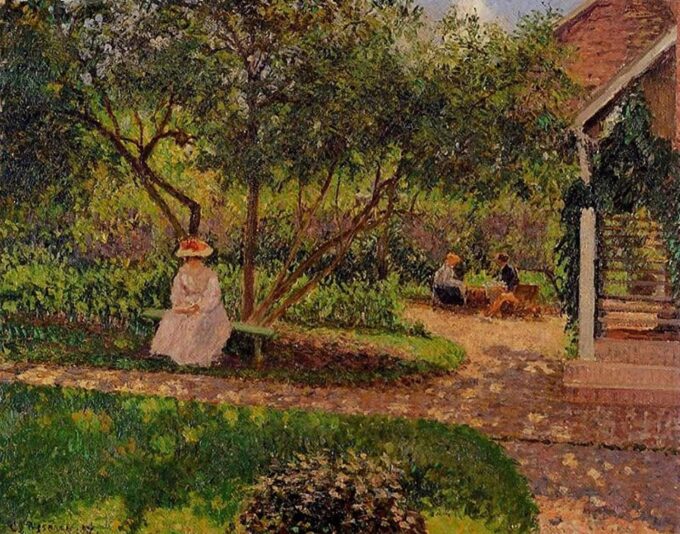 Rincón de jardín en Eragny – Camille Pissarro Camille Pissarro 85x75