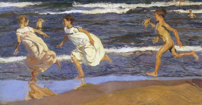 Correr a lo largo de la playa – Sorolla Joaquín Sorolla 140x70