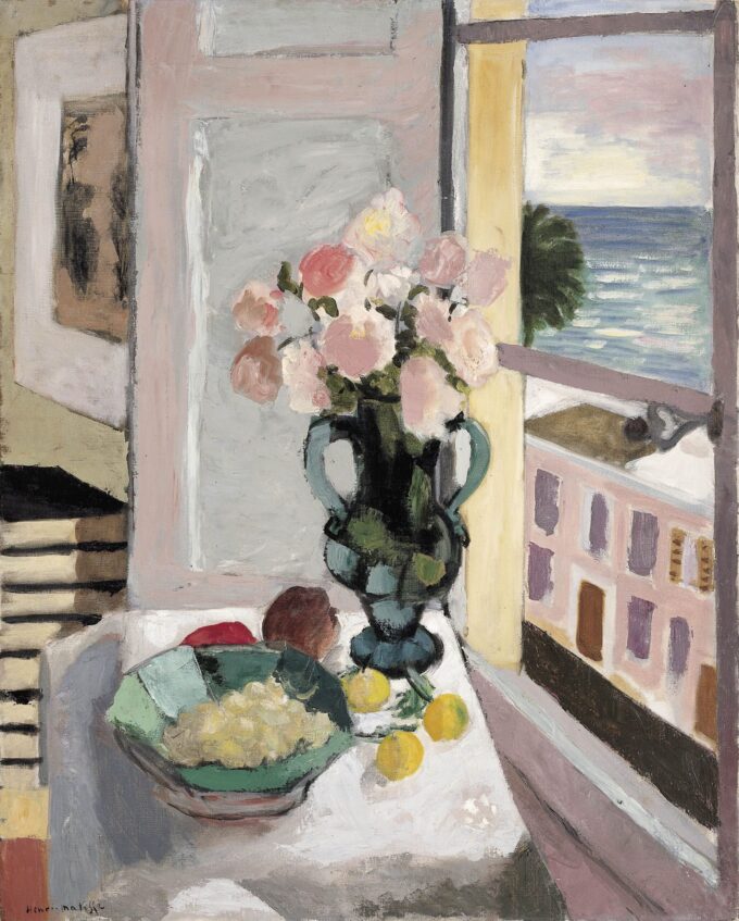 Rosas Safrano a la ventana – Matisse Henri Matisse 70x85