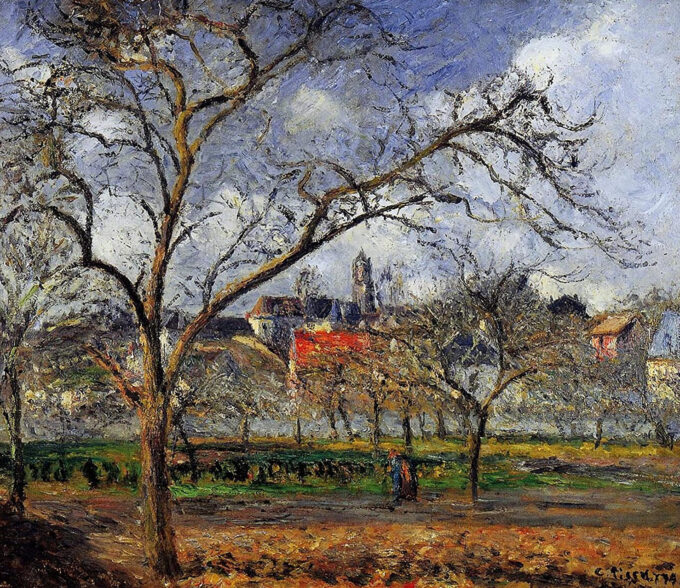 En el huerto de Pontoise en invierno – Camille Pissarro Camille Pissarro 85x75