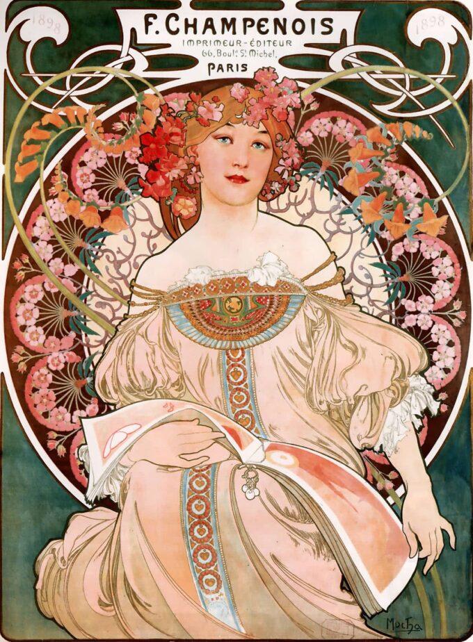 Cartel F. Champenois – Mucha Alfons Mucha