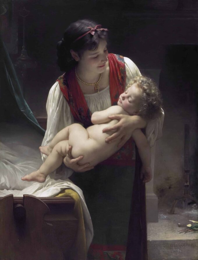 «Berceuse – William-Adolphe Bouguereau» William Bouguereau 70x85