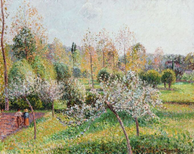 Manzanos en flor en Eragny – Camille Pissarro Camille Pissarro 85x75