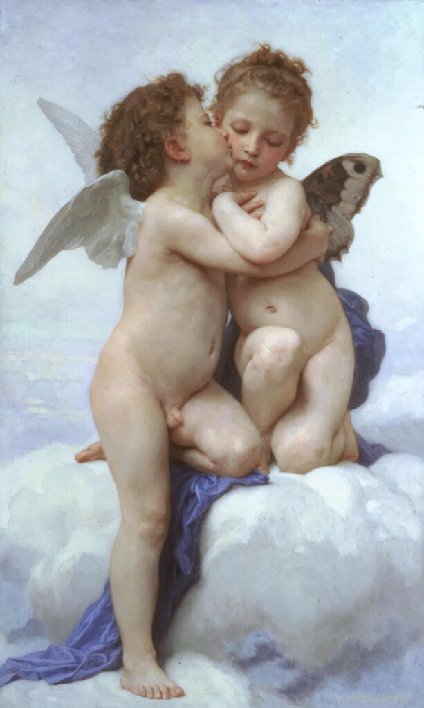 El amor y Psique, niños – William Bouguereau William Bouguereau 70x105