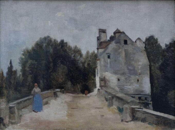 Puente y molino cerca de Mantes – Camille Corot Camille Corot