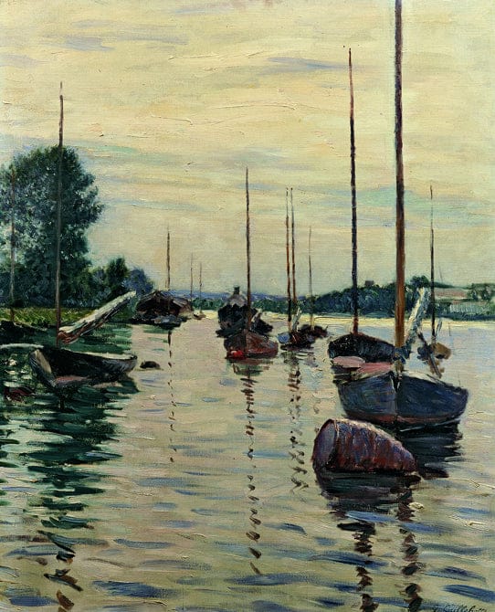 Botes amarrados en el Sena – Caillebotte Gustave Caillebotte 70x85