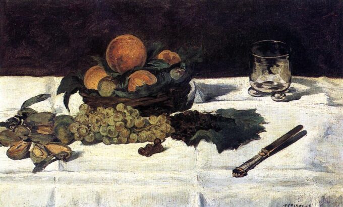 Bodegón de frutas en un cuadro – Edouard Manet Édouard Manet 105x70