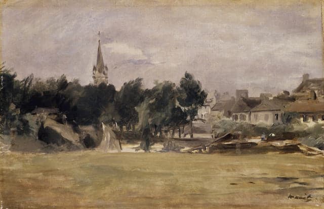 Paisaje con una iglesia de pueblo – Edouard Manet Édouard Manet 105x70