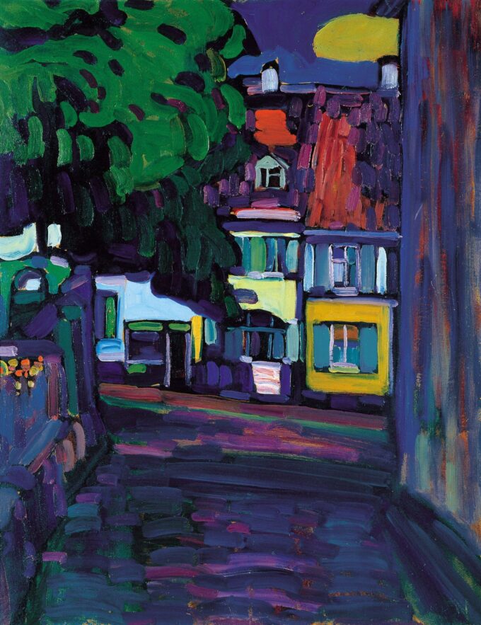 Casas en Murnau en Obermarkt – Vassily Kandinsky Vasili Kandinski 70x85