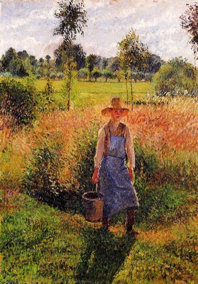 El jardinero, El sol de la tarde, Eragny – Camille Pissarro Camille Pissarro 70x105