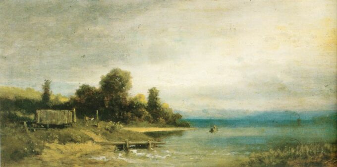 Paisaje en el Ammersee – Carl Spitzweg Carl Spitzweg 140x70