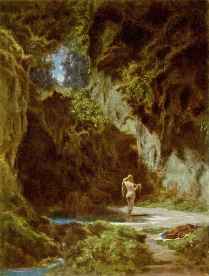 Ninfa en el baño – Carl Spitzweg Carl Spitzweg 70x85