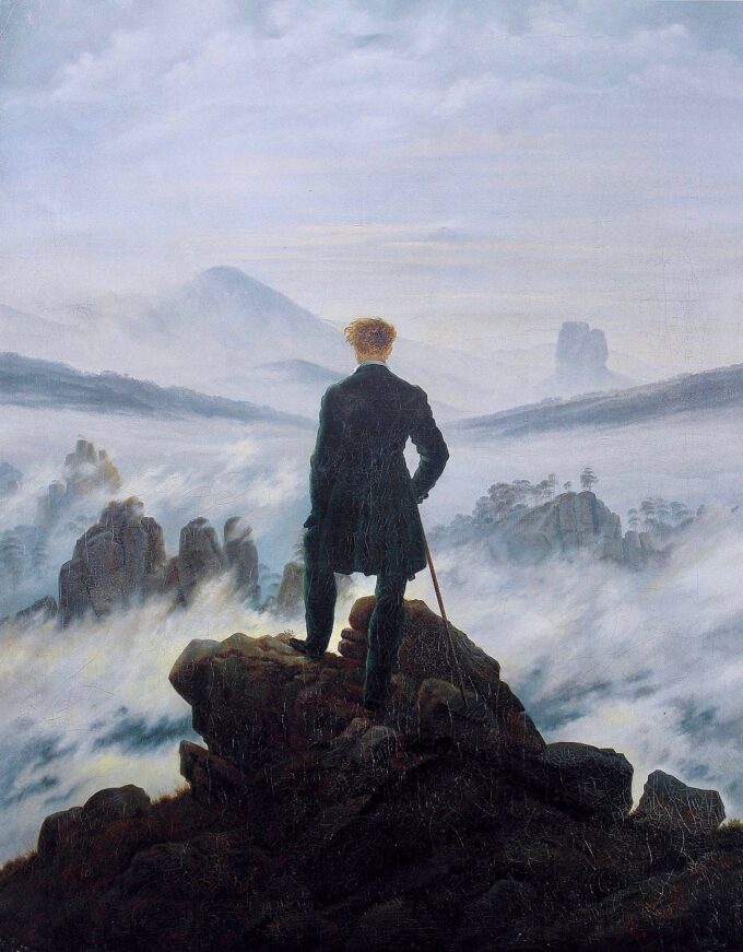 El viajero contemplando un mar de nubes – Caspar David Friedrich Caspar David Friedrich 70x85