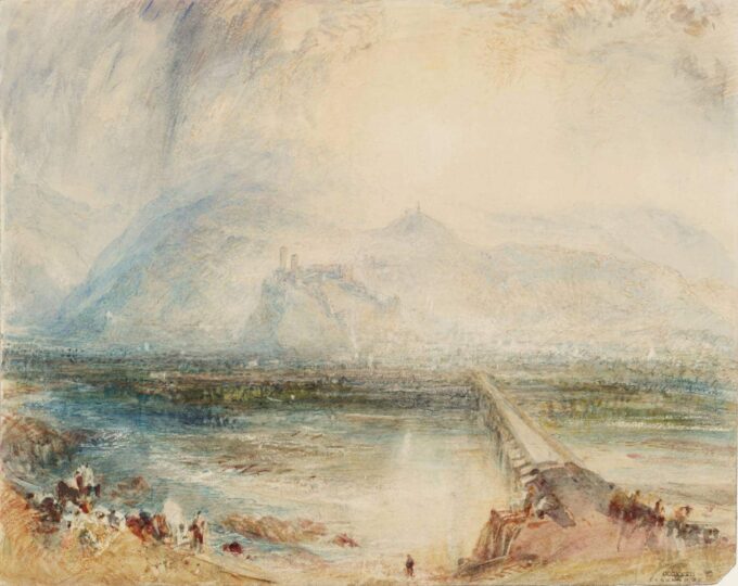 Bellinzona desde la carretera vista hacia Locarno – William Turner William Turner 85x75