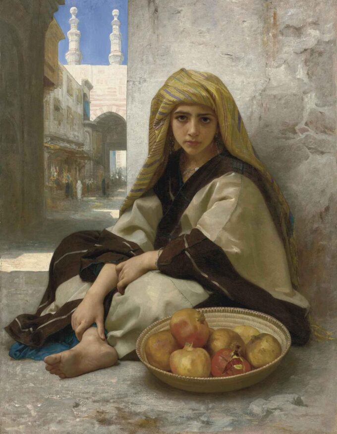 El vendedor de granadas – William Bouguereau William Bouguereau 70x85