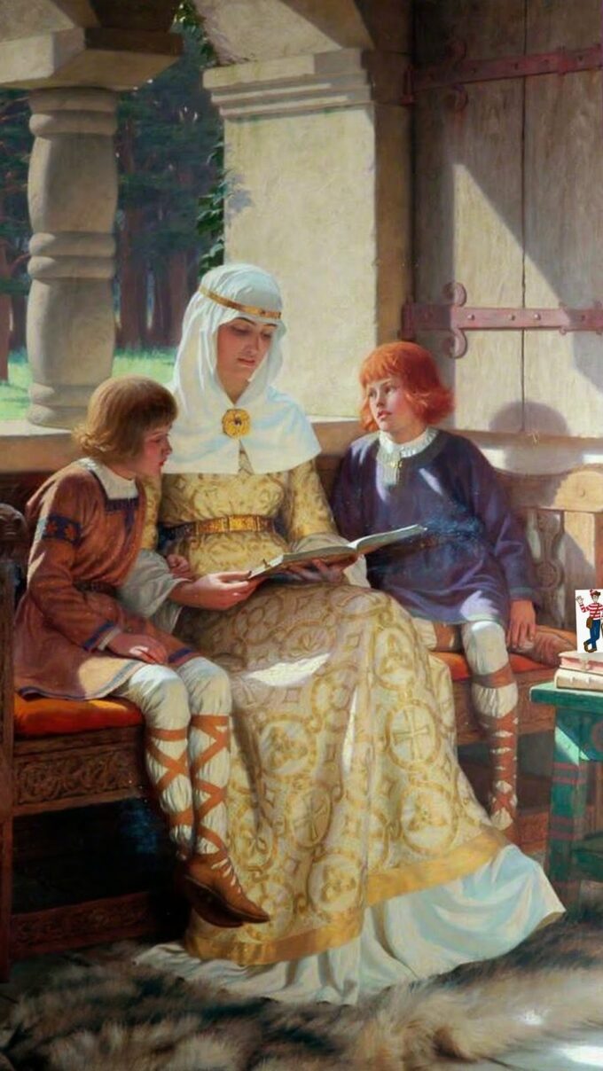 La infancia de Alfredo el Grande – Edmund Leighton Edmund Leighton