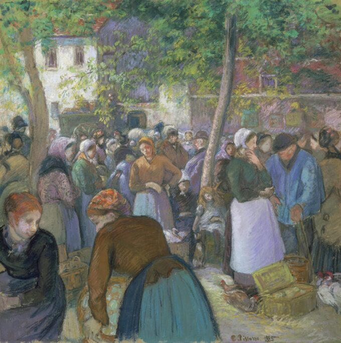 El mercado de aves de corral, Gisors – Camille Pissarro Camille Pissarro 70x70