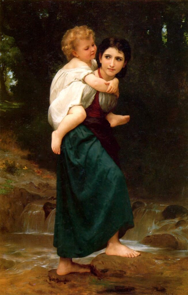 El paso del vado – William Bouguereau William Bouguereau 70x105