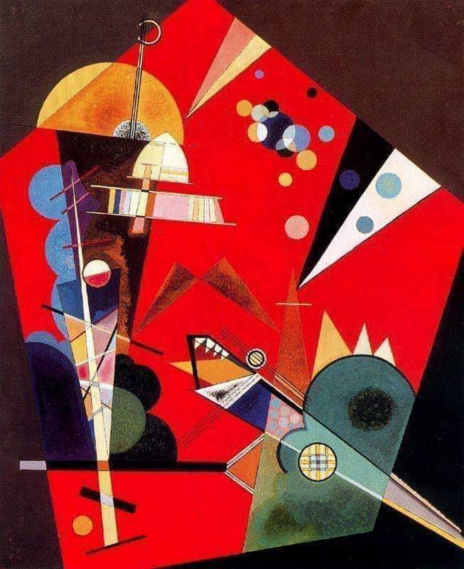 Tensión en rojo 1926 – Vassily Kandinsky Vasili Kandinski 70x85