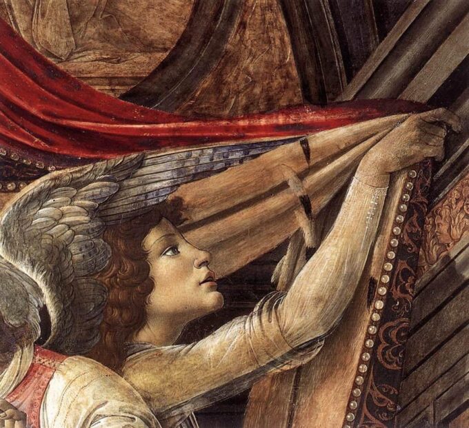 Detalle de los ángeles del retablo de San Barnaba – Sandro Botticelli Sandro Botticelli 70x70