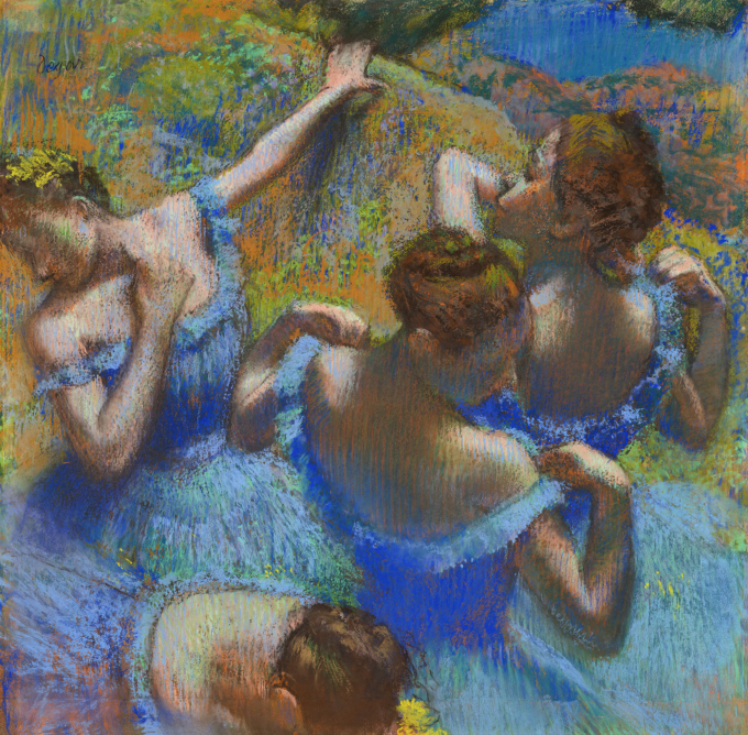 Bailarinas en azul – Edgar Degas Cuadros Populares 70x70