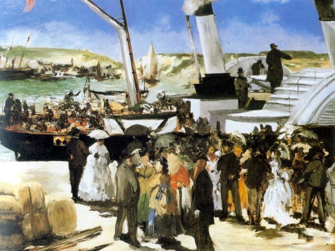 La partida del vapor de Folkestone – Edouard Manet Édouard Manet 85x75