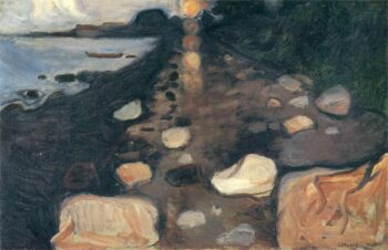 «Luz de luna en la playa – Edvard Munch» Edvard Munch