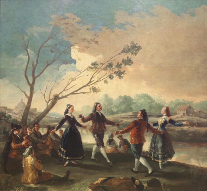 Bailando en las orillas del Manzanares – Francisco de Goya Francisco de Goya 70x70