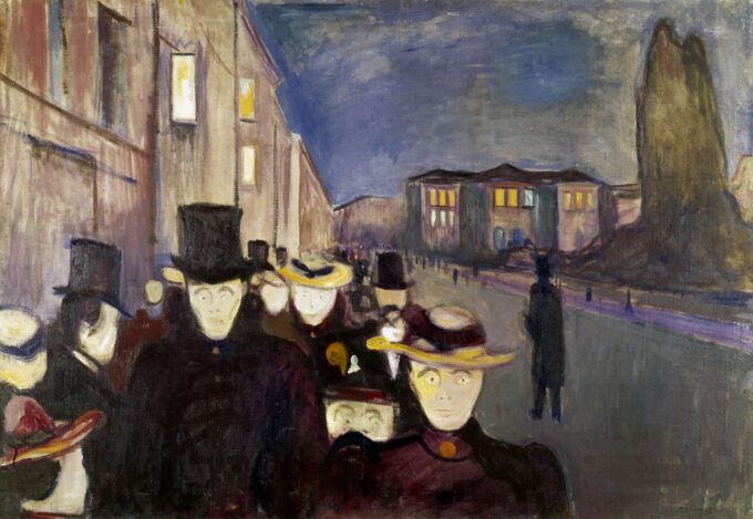 Noche en la avenida Karl Johan – Edvard Munch Edvard Munch 105x70