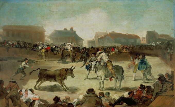 Una corrida de pueblo – Francisco de Goya Francisco de Goya 105x70