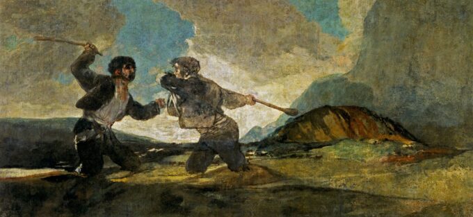 Duelo con garrote – Francisco de Goya Francisco de Goya 160x70