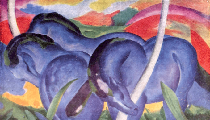 Grandes caballos azules – Franz Marc Cuadros Populares Franz Marc