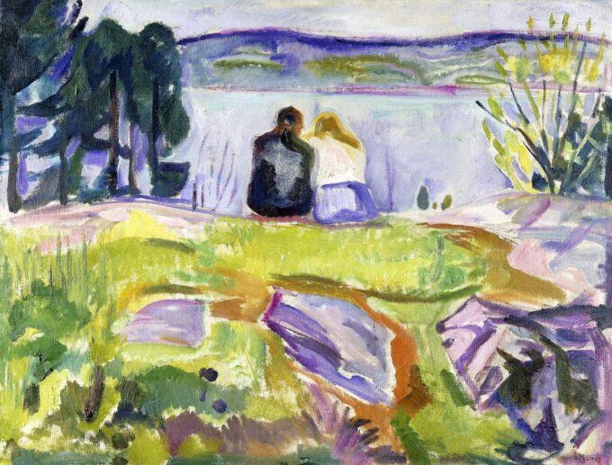 Primavera (Amantes en la orilla) – Edvard Munch Edvard Munch 85x75