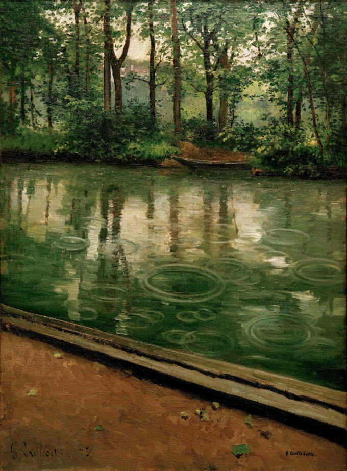 L’yerres, lluvia – Caillebotte Gustave Caillebotte 70x105