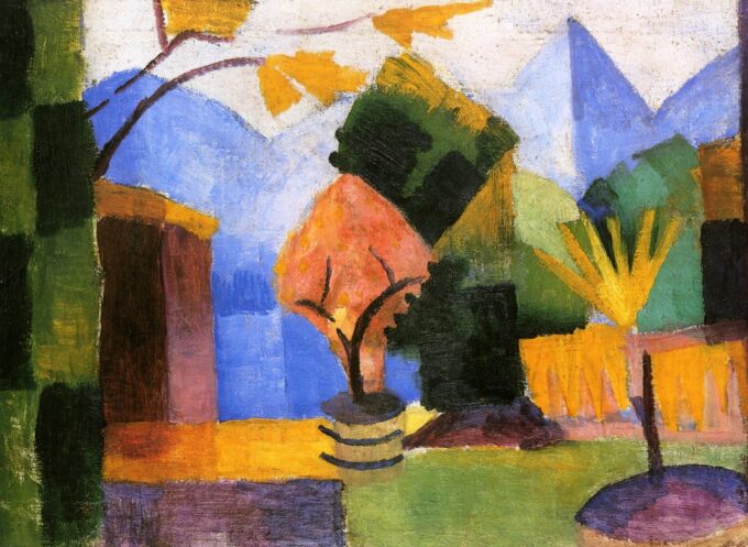 Jardín en el lago Thuner – August Macke August Macke 105x70