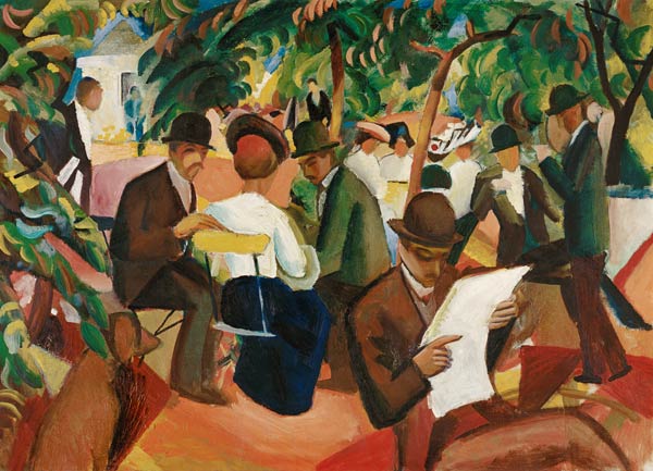 Restaurante del jardín – August Macke August Macke 105x70