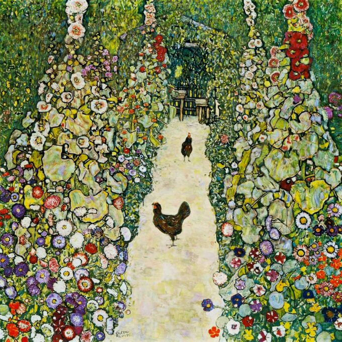 Paseo de jardín con las gallinas – Gustav Klimt Gustav Klimt